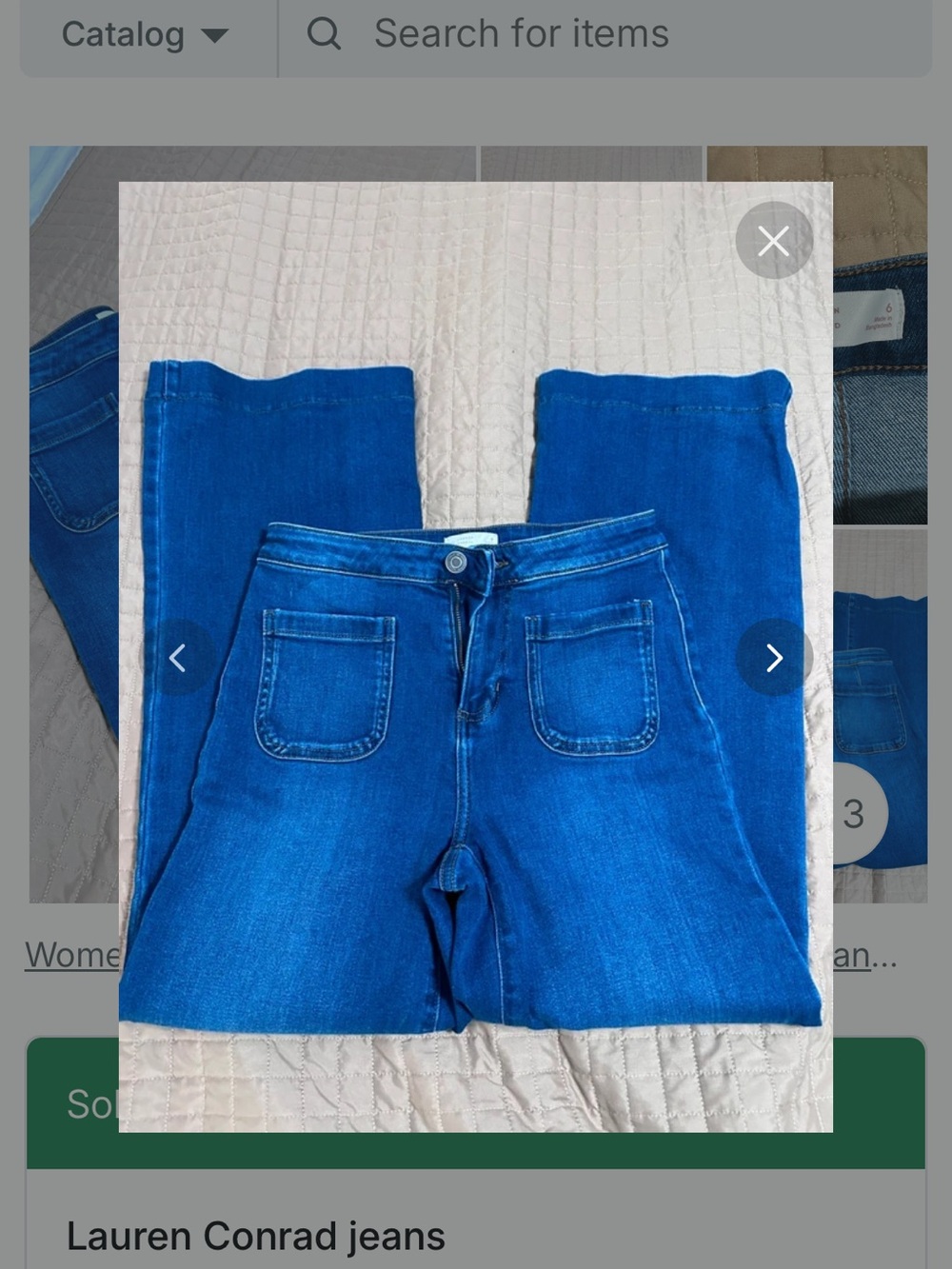 LC Lauren Conrad Cobalt Blue High-Rise Straight-Leg Jeans
